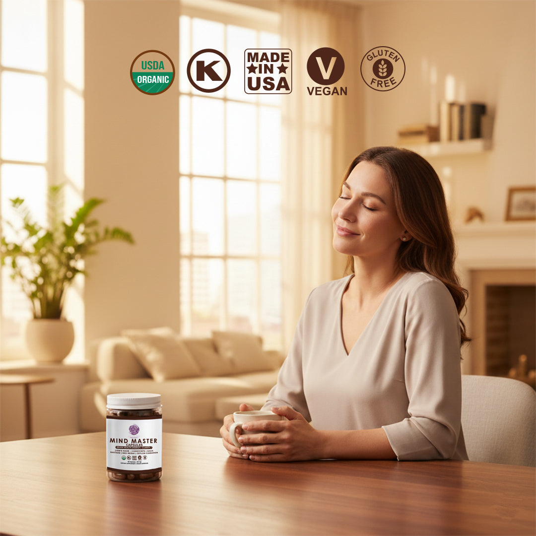Mind Master Mushroom Capsules 6 Months' Supply High-Concentration 8:1 Extract Formula