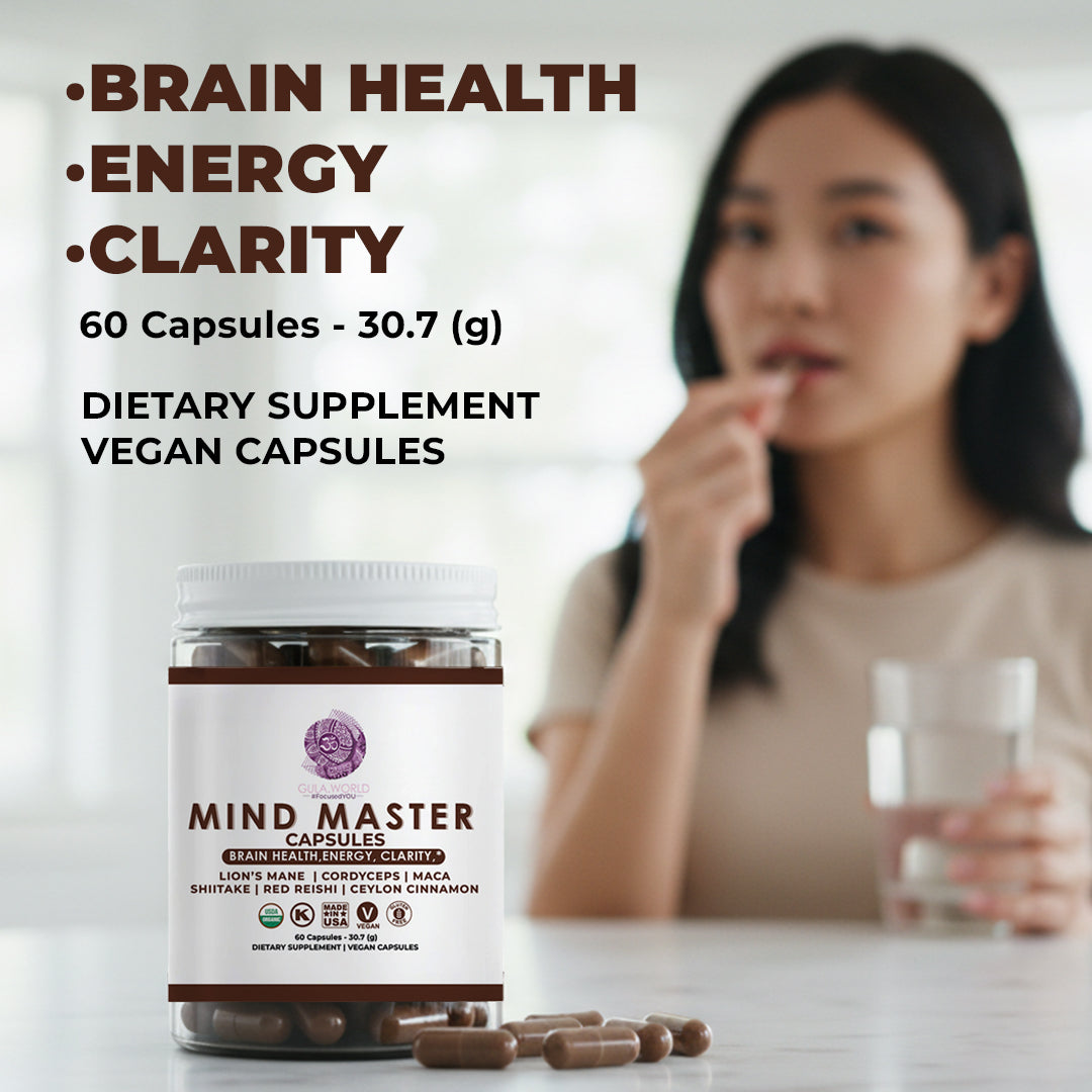 Mind Master Mushroom Capsules 6 Months' Supply High-Concentration 8:1 Extract Formula