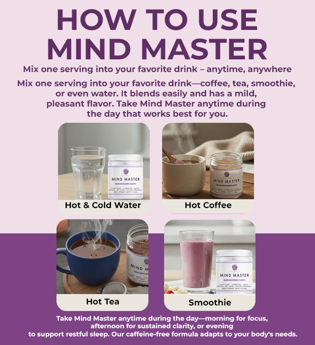 Premium Mushroom Powder for Mental Clarity & Focus (90 days' supply)