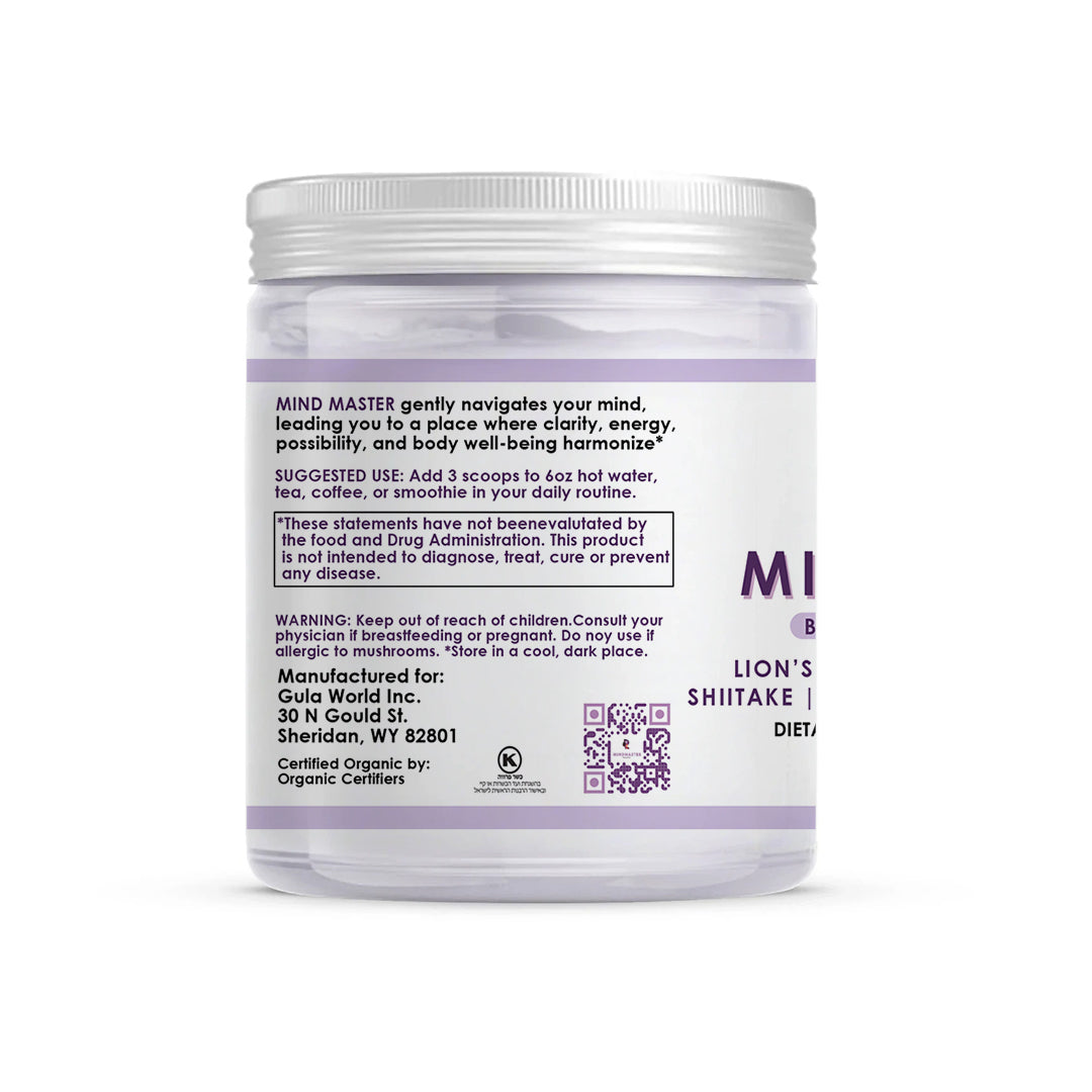 Premium Mushroom Powder for Mental Clarity & Focus (90 days' supply)