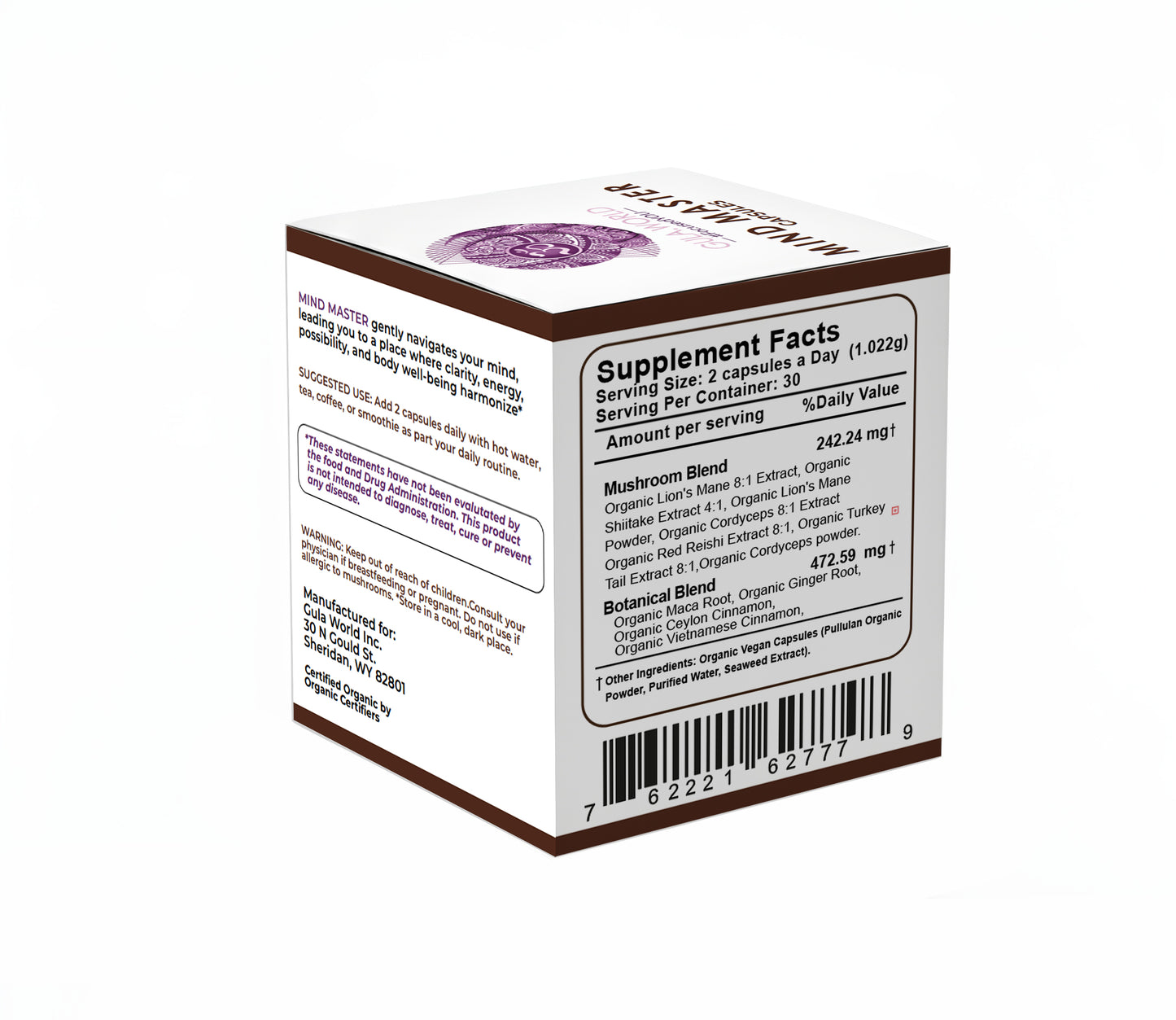 Mind Master Mushroom Capsules 6 Months' Supply High-Concentration 8:1 Extract Formula