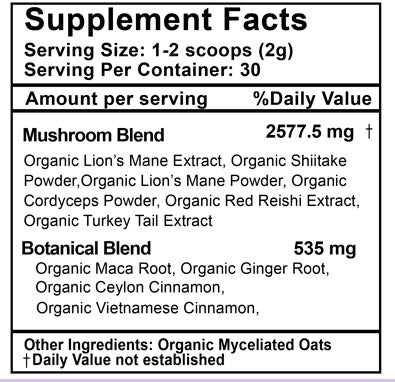 Mind Master - Mushroom Powder (30-Day Supply)