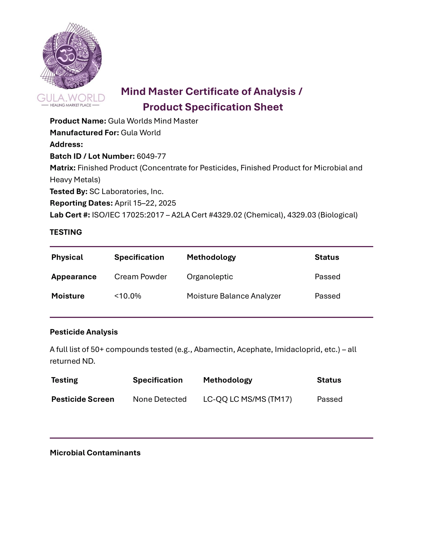 Mind Master - Mushroom Powder (180-Day Supply)